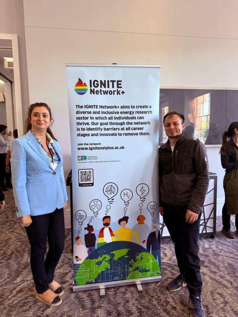 Dr Mennan Guder (Cranfield University) and Dr Pegah Mirzania (Cranfield University, presenting the project