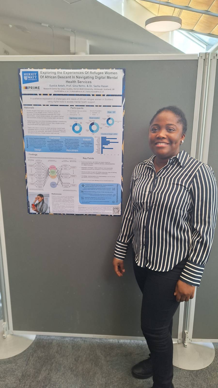 Eunice Anteh presenting her poster